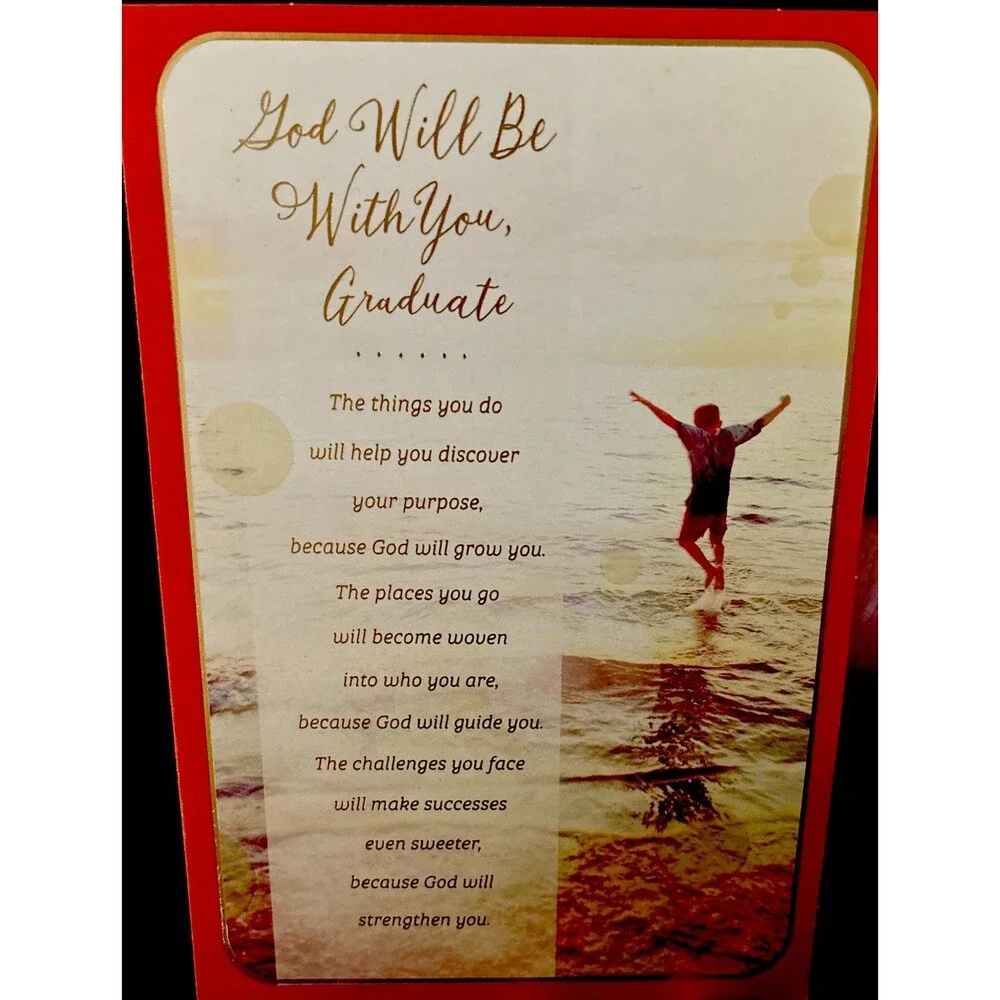 DaySpring Unused High School Graduation Greeting Card Religious God Bless Joshua